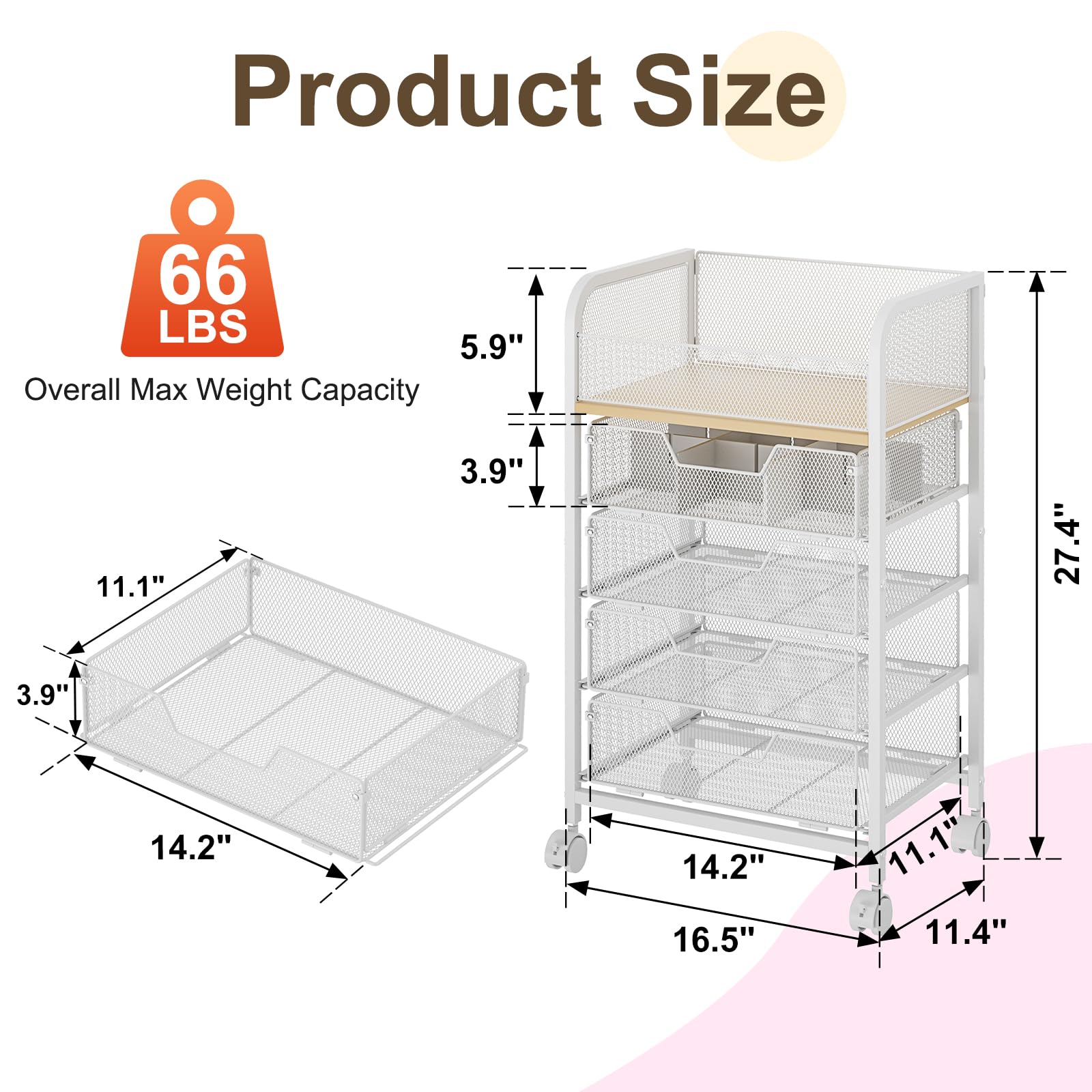 Hongtamoya Makeup Cart top display table for brushes and beauty tools on vanity.