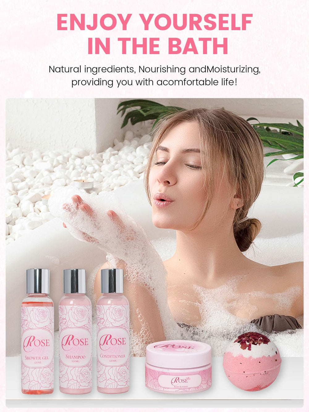 honiitaa rose body lotion bottle delivers lasting moisture and silky skin feel