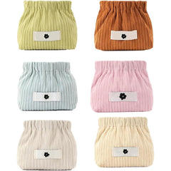 Honitty corduroy elastic storage bag texture closeup shows durable travel-ready fabric