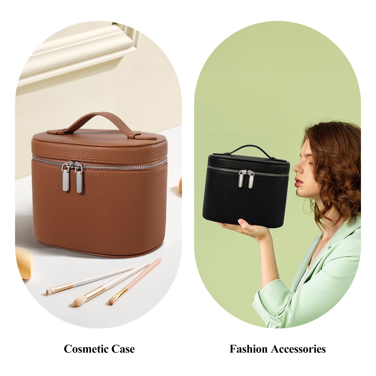 honitty makeup bag travel bottle storage keeps upright during transit.