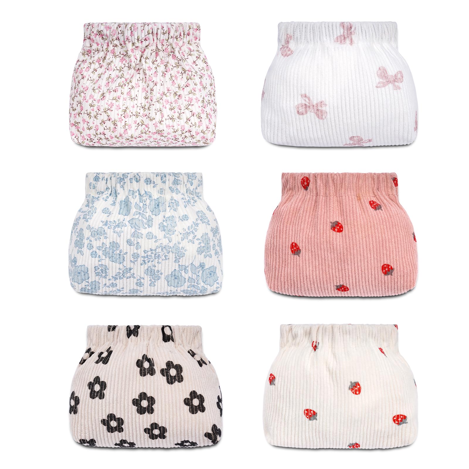 honitty mini makeup pouch corduroy material offers easy cleaning and durable storage on the go