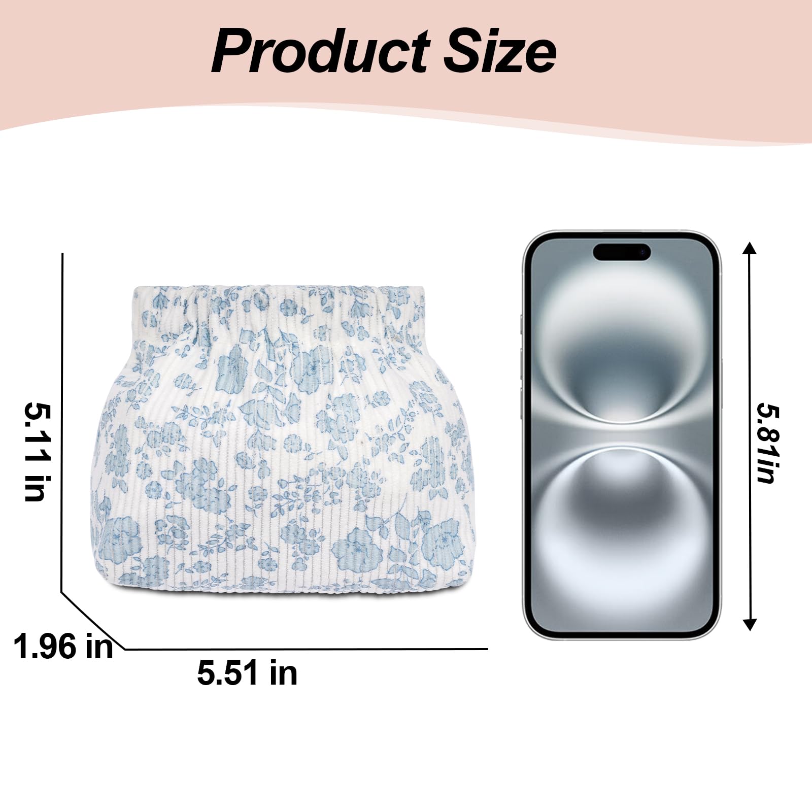 honitty mini makeup pouch elastic side closure keeps contents accessible with one hand