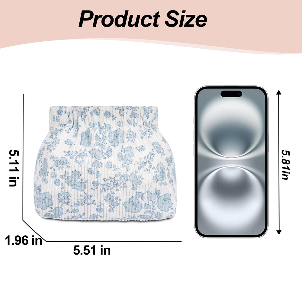honitty mini makeup pouch elastic side closure keeps contents accessible with one hand