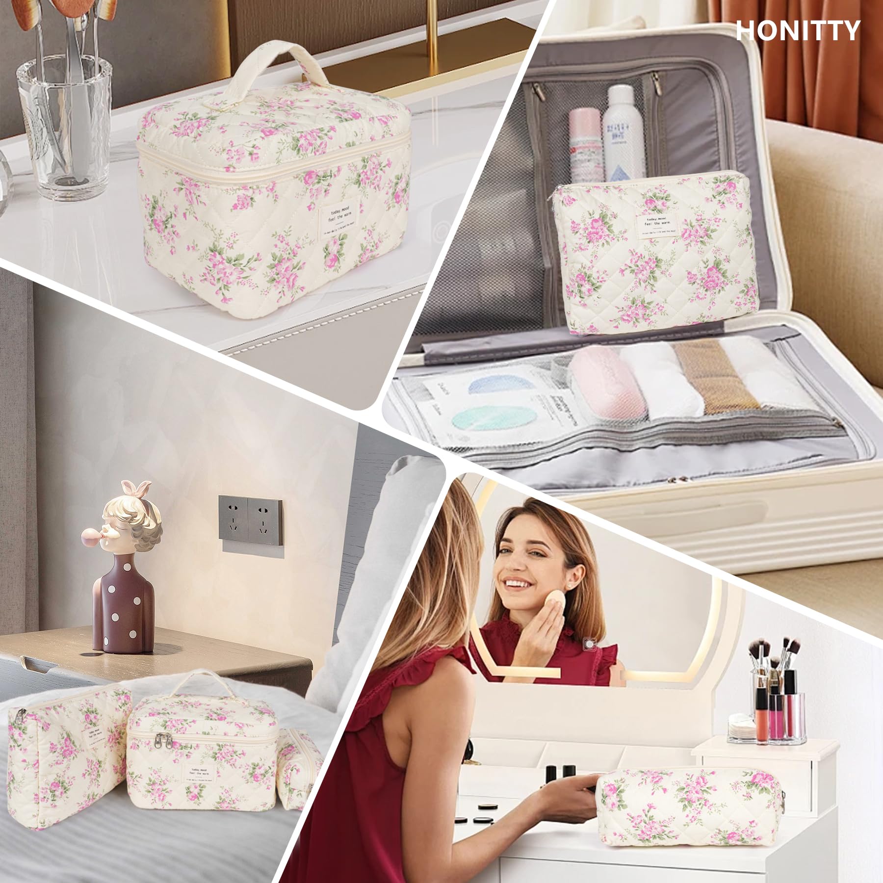 Honitty quilted bag with soft fabric feels lightweight and durable for daily use
