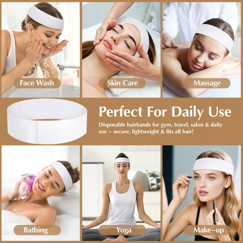 HONLYNE disposable hairband bulk-display demonstrates value and practicality.