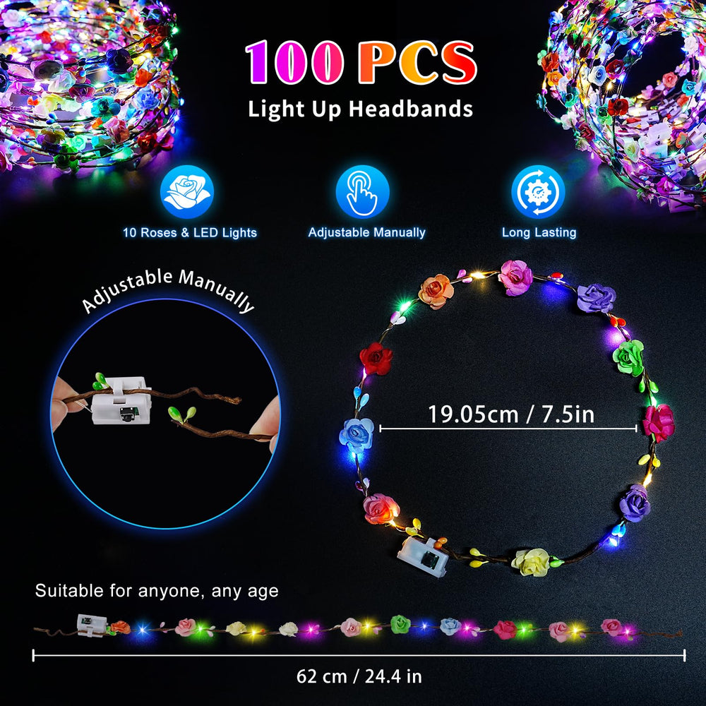 HONLYNE LED flower crown eco-friendly materials for comfortable wear
