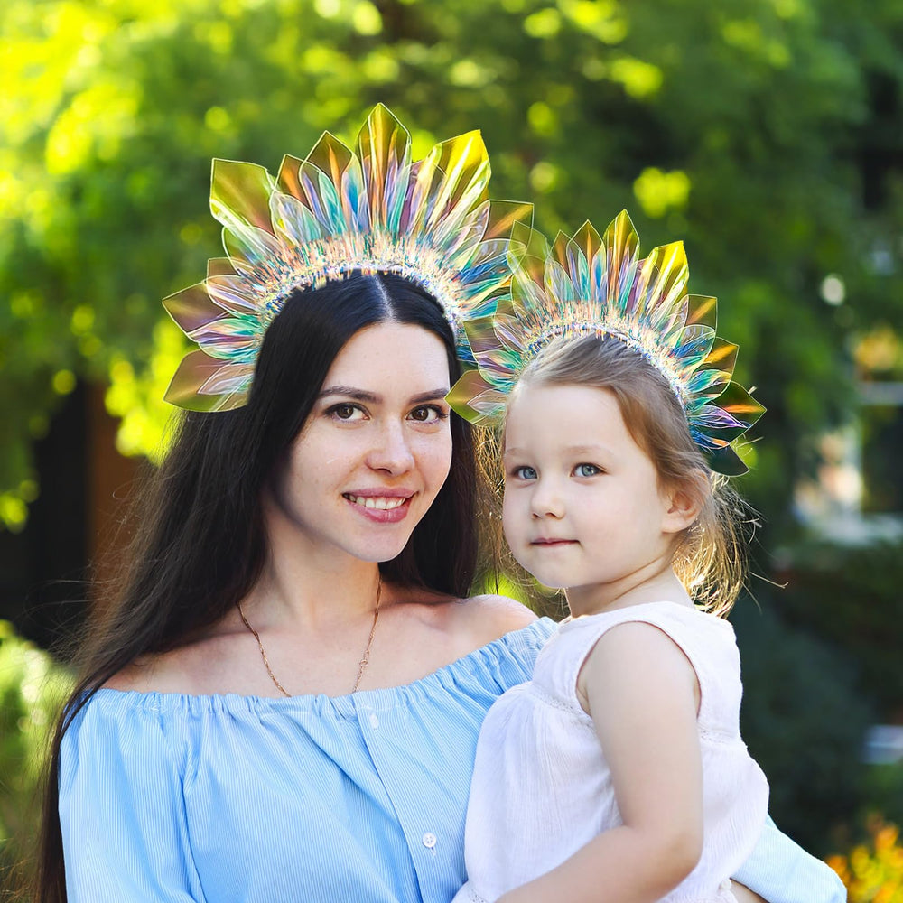 HONLYNE LED headband Christmas glow enhances festive photos.