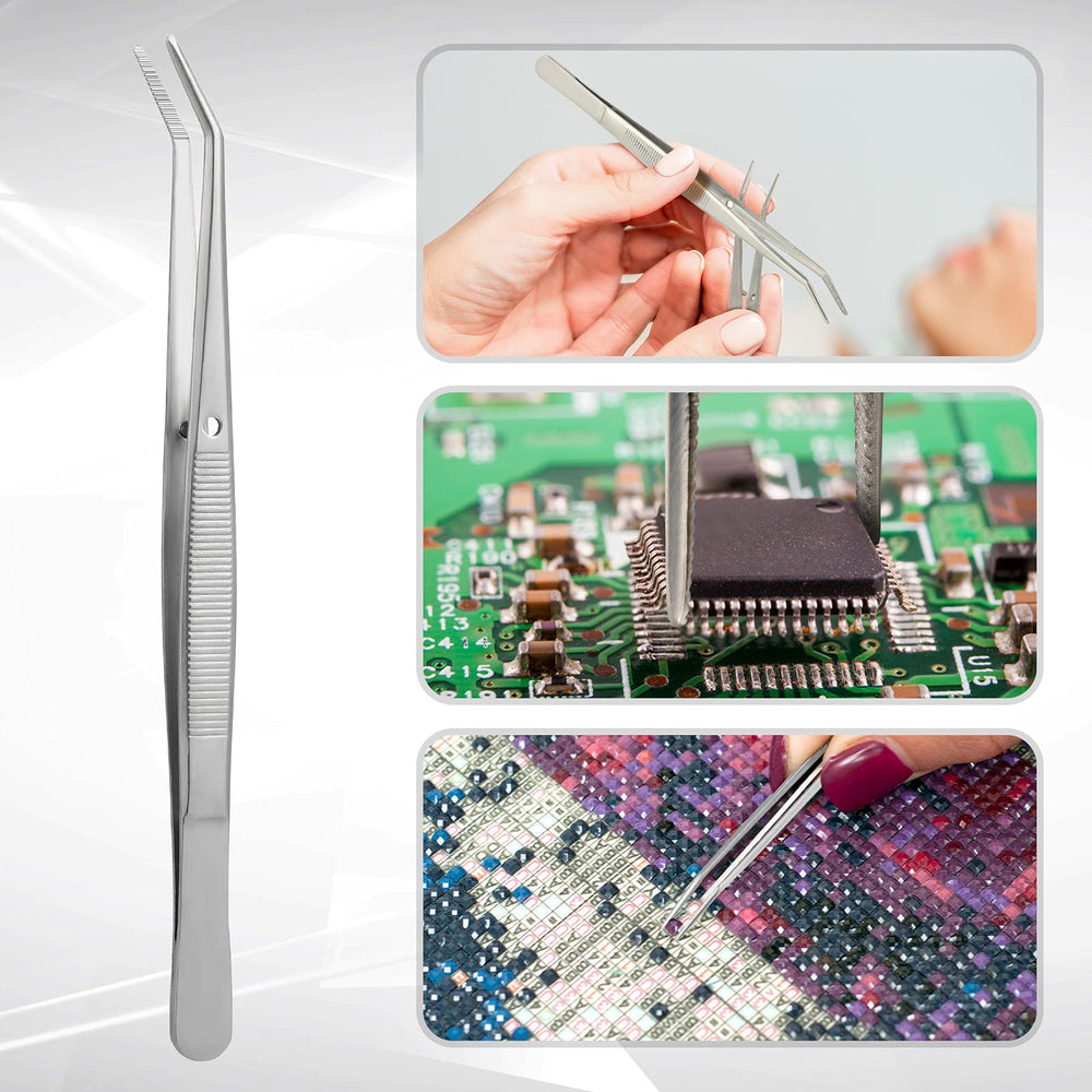 Honoson curved-tip serrated close-up highlights secure needle threading.