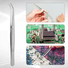 Honoson curved-tip serrated close-up highlights secure needle threading.