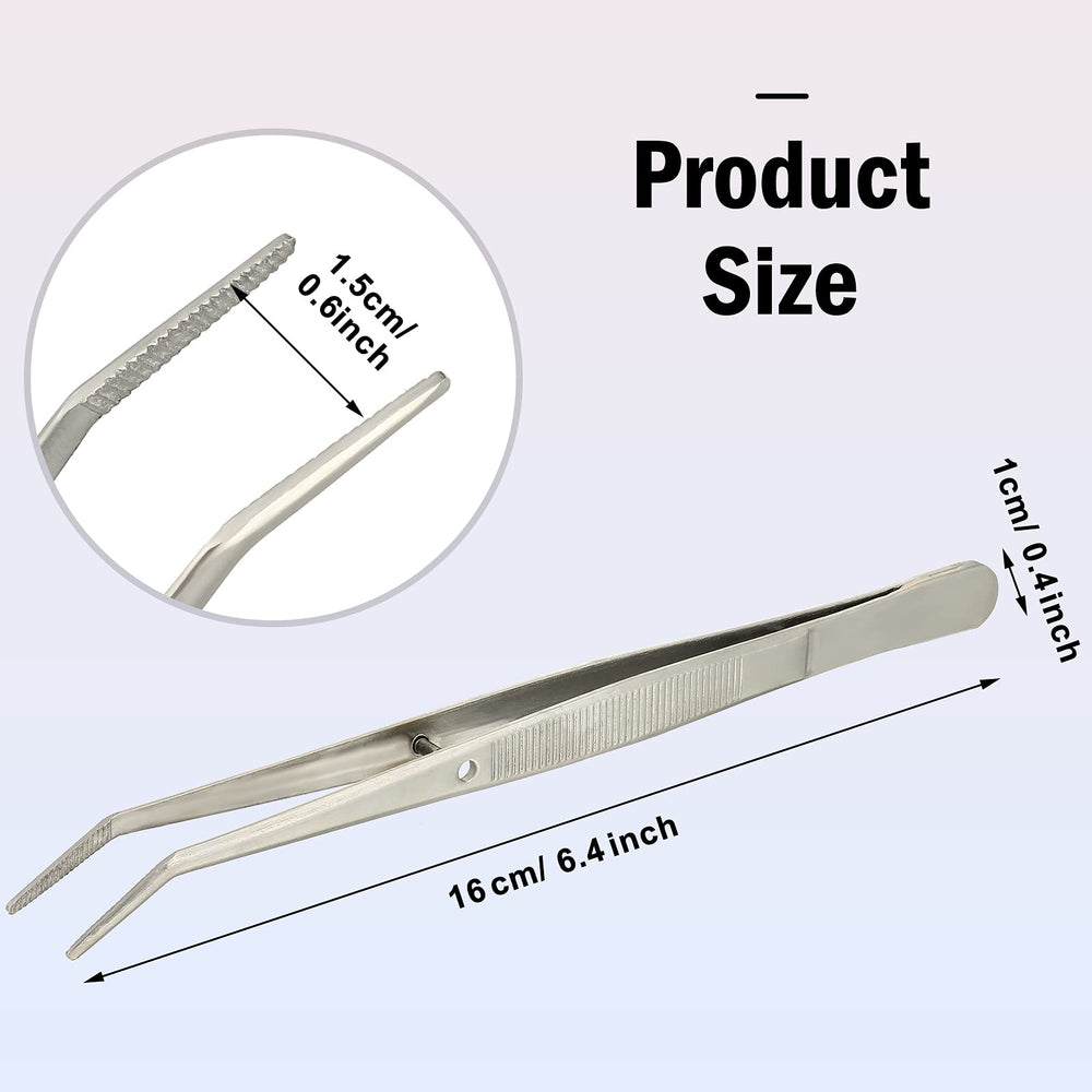 Honoson knurled-handle tweezers demonstrate a non-slip grip for delicate jobs.