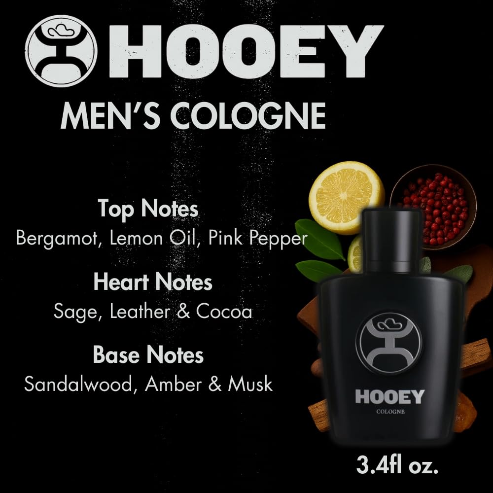 HOOEY men's cologne adventure-ready for ranch, office, and travel moments.