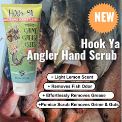 Hook Ya deodorizer texture for scrubbing away grease and grime.