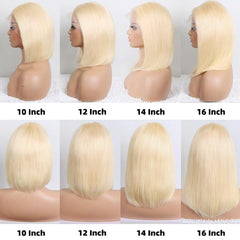 Hoscod Blonde Bob Wig 180 density offers full-looking volume.