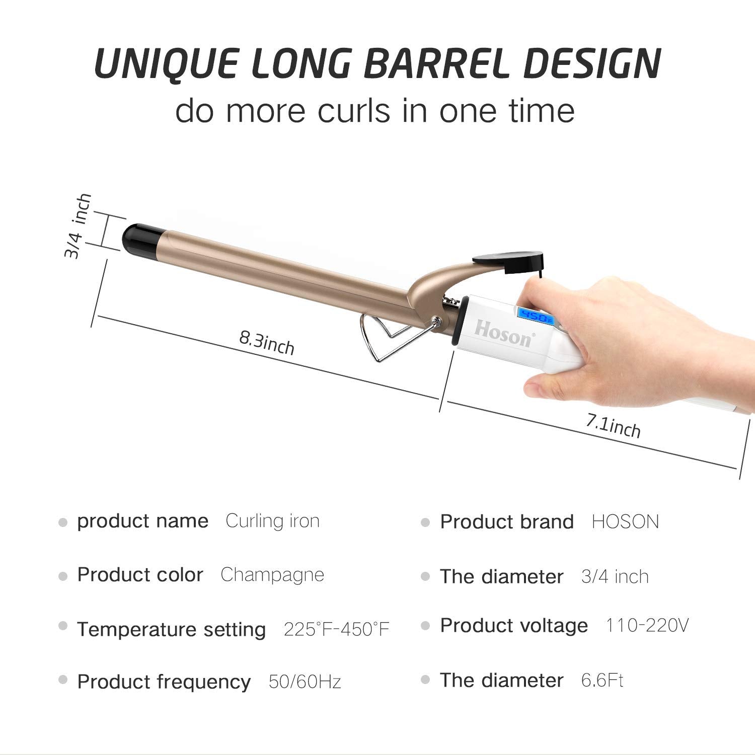 Hoson included heat-resistant glove for safer curling.