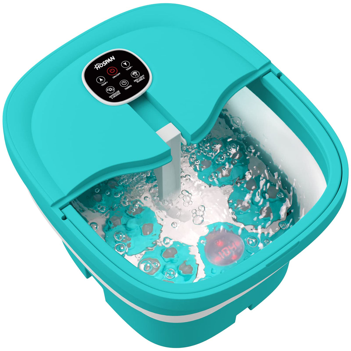 HOSPAN collapsible foot spa folded state for compact storage and quick setup.