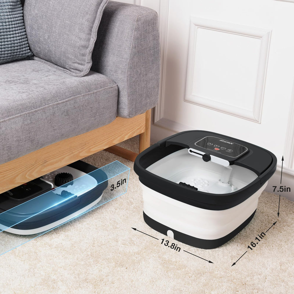 HOSPAN collapsible foot spa designed for easy storage in small spaces.
