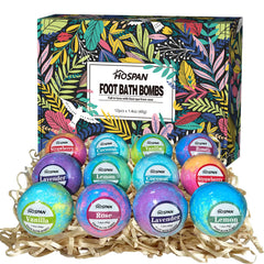HOSPAN Foot Bath Bombs Gift Set packaging, ideal for gifting and pampering feet.