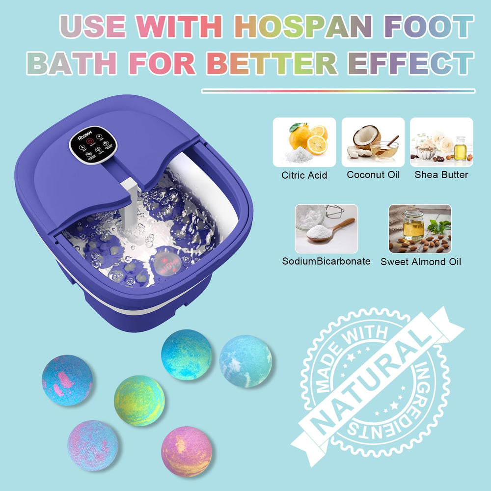 HOSPAN Foot Bath Bombs large size design delivers richer fragrance and longer soak.