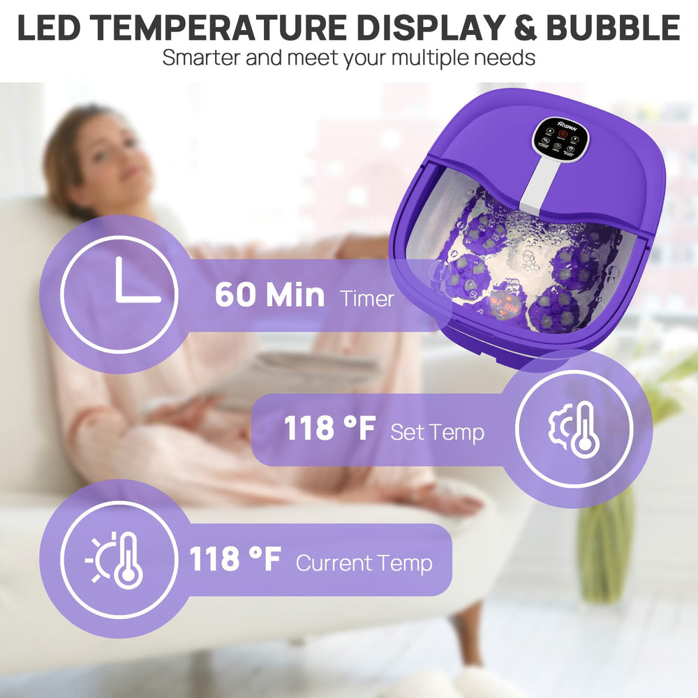 HOSPAN portable foot spa design supports quick, tool-free folding.