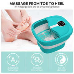 HOSPAN foot spa rotary massage balls targeting pressure points for comfort.