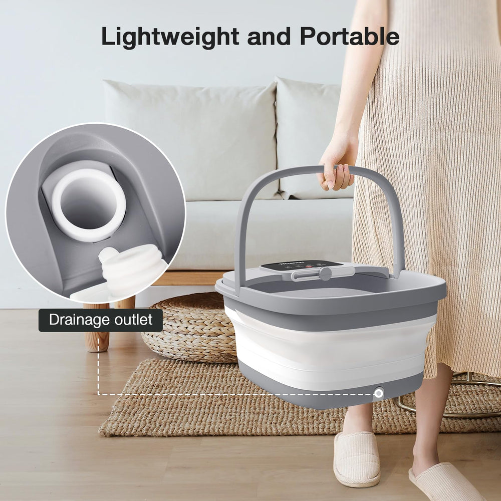 HOSPAN temperature-controlled foot bath maintains steady warmth during soaks.