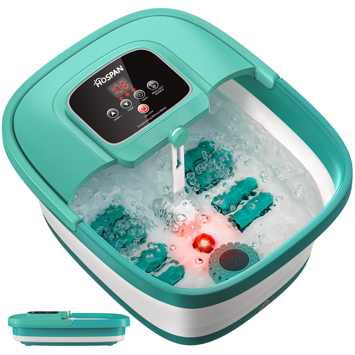 HOSPAN FS01A collapsible foot spa with heat and bubbles for relaxing foot care