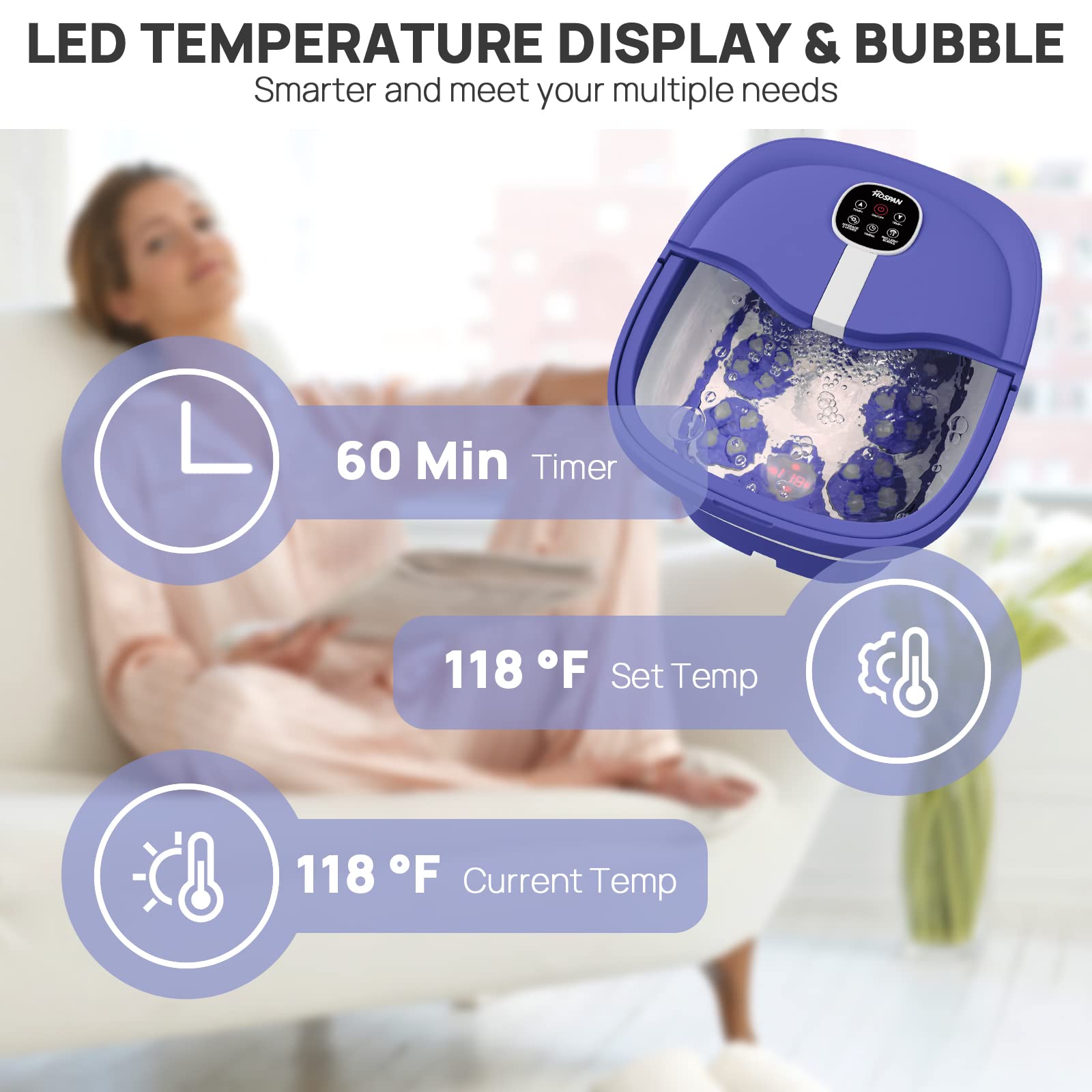 HOSPAN magnetic remote stays attached for convenient control.