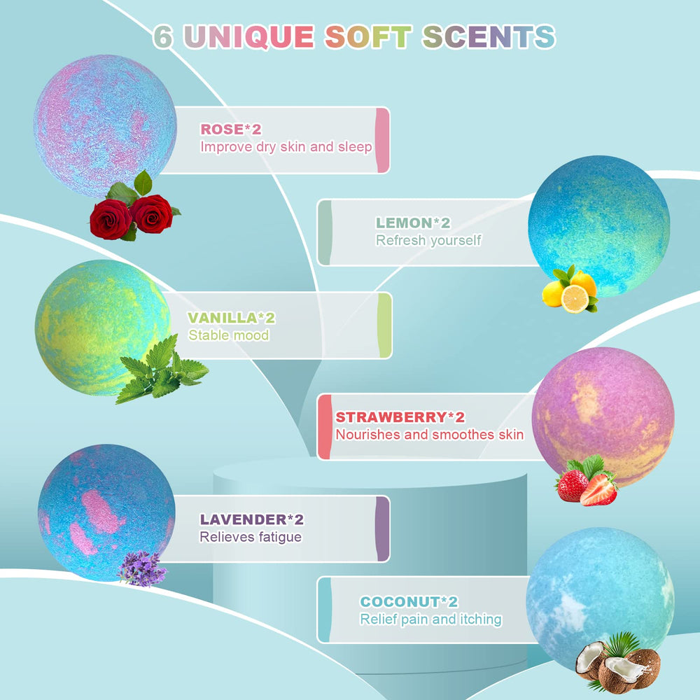 HOSPAN six scents assortment—lavender, vanilla, strawberry, coconut, rose, lemon for mood uplifting.