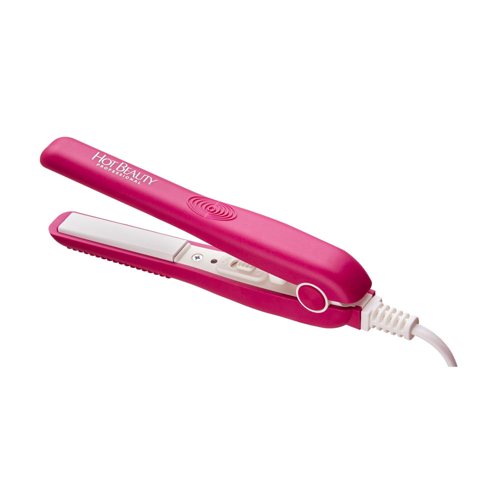 Hot Beauty Mini Flat Iron pink travel gadget for versatile hairstyles