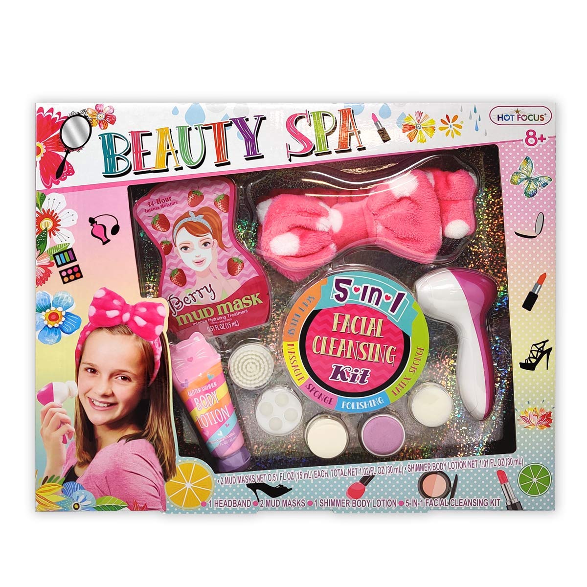 Hot Focus Kids Spa machine with facial cleanser for pretend spa days.