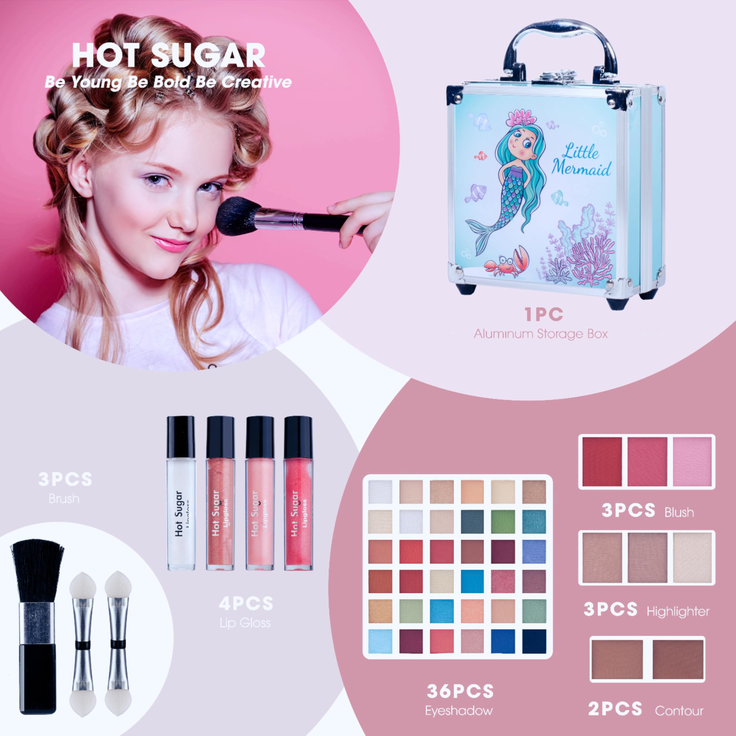 Hot Sugar 36-pc eyeshadow palette—vibrant shades for creative everyday looks.