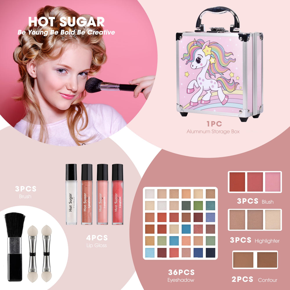Hot Sugar 36-shade eyeshadow palette with vibrant color options for playful looks.