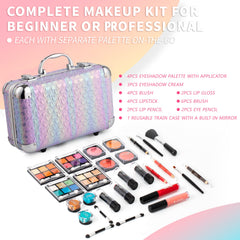 Hot Sugar All In One Makeup Set eye shadow swatches provide versatile starter palette.