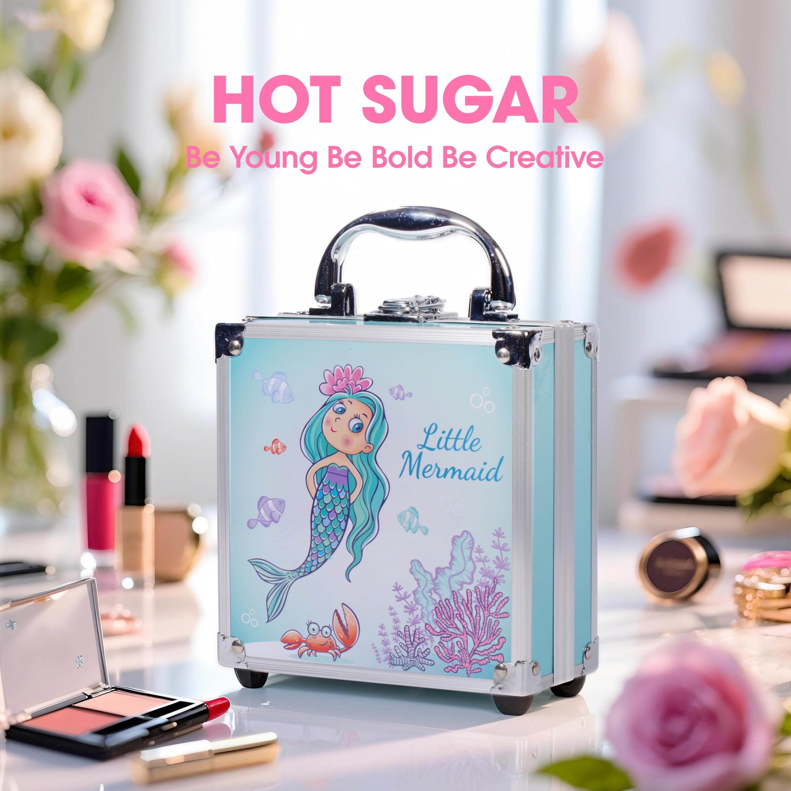 Hot Sugar cosmetic brushes—3-piece kit for precise blending and easy makeup application.