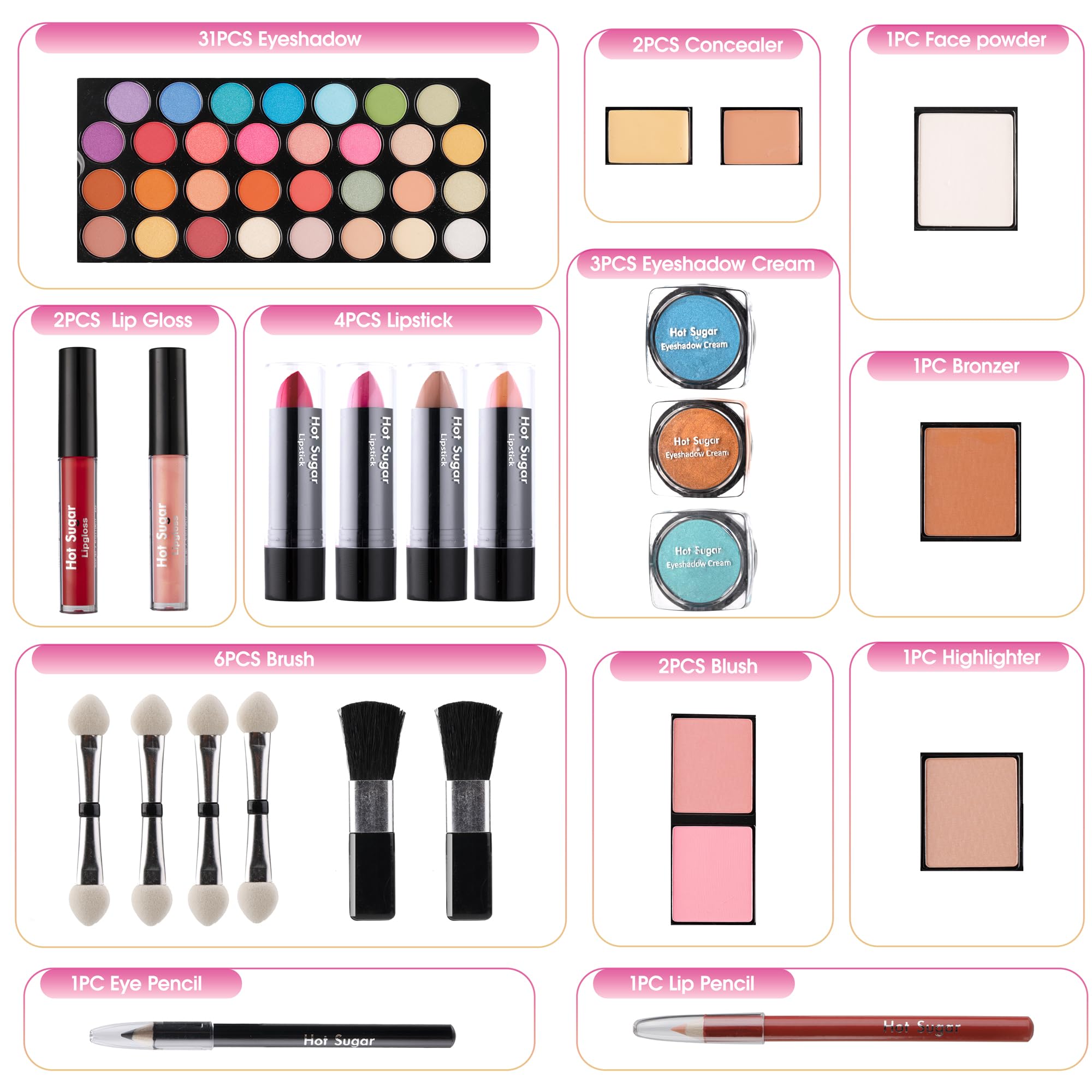 Hot Sugar eye shadow palette, vibrant shades for creative everyday looks.