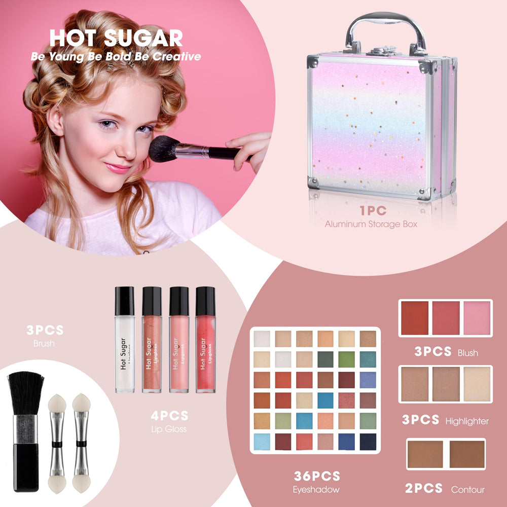 Hot Sugar lip-gloss-set with kid-friendly colors for everyday fun