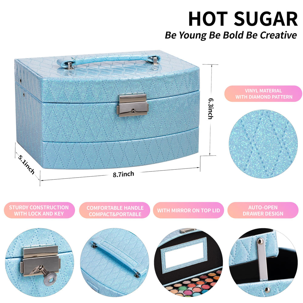 Hot Sugar lip glosses, glossy finishes ideal for playful teen makeup.