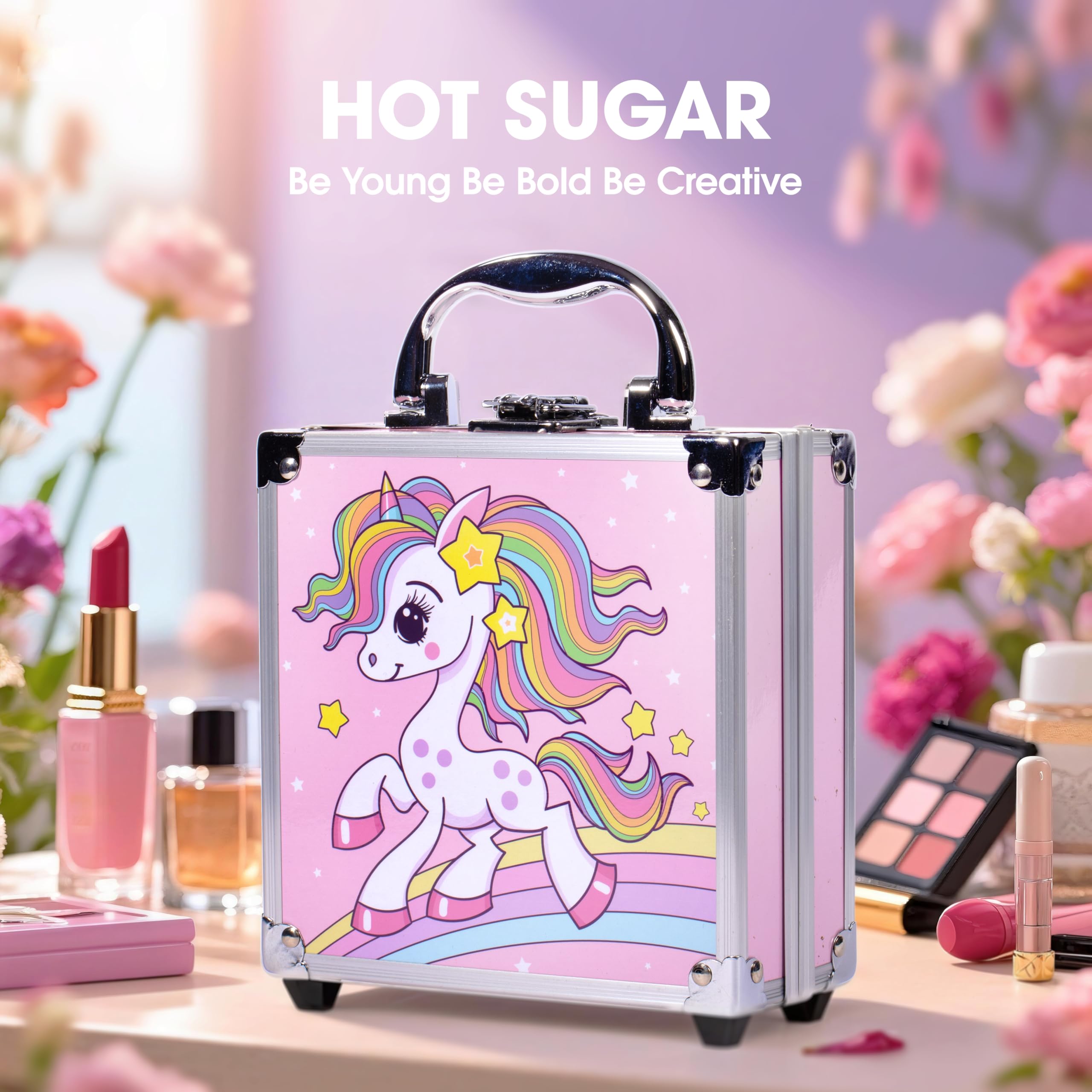 Hot Sugar makeup brushes set with soft bristles for easy blending.
