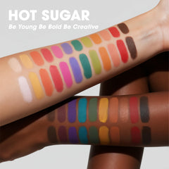 Hot Sugar brush set shown for precise application and blending.