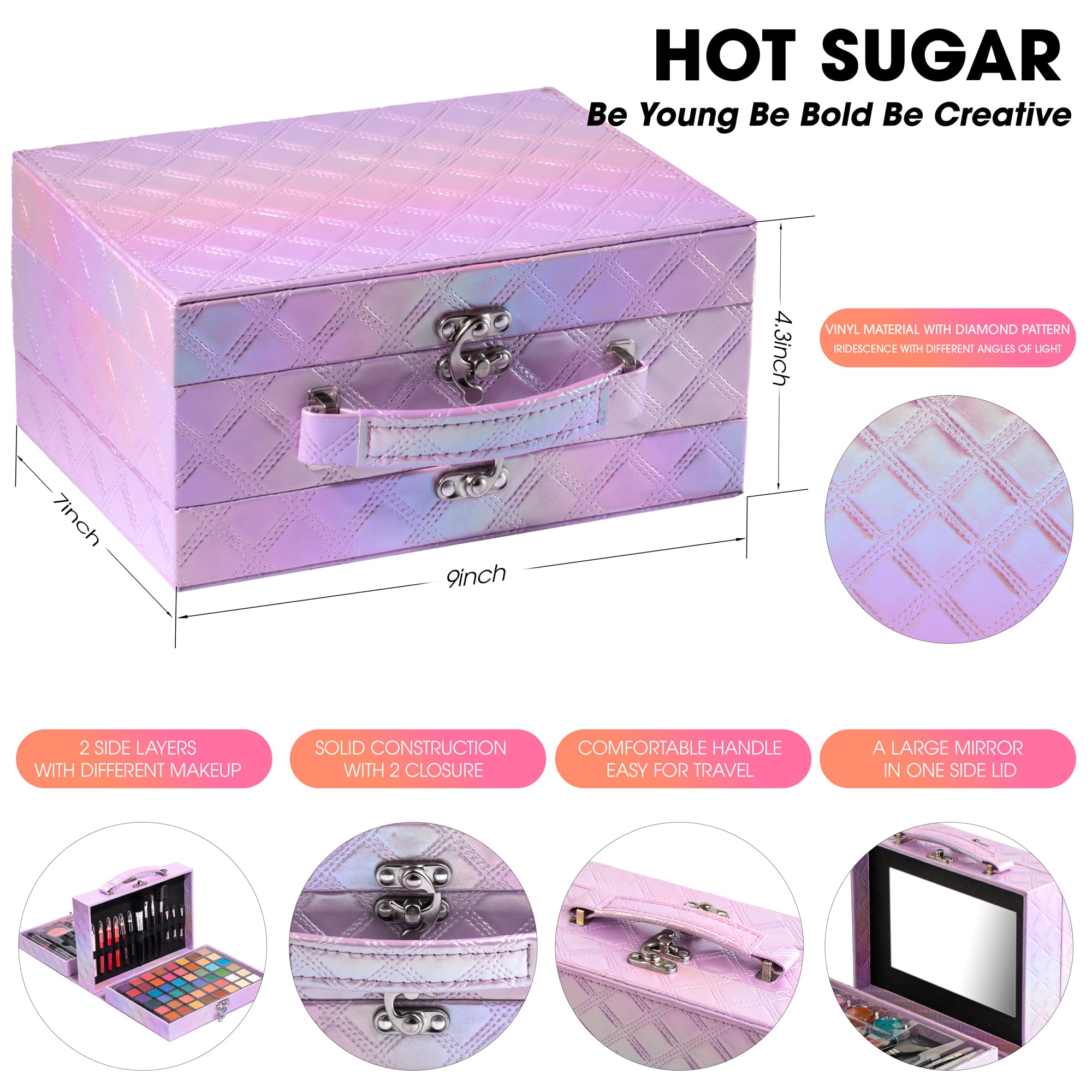 Hot Sugar makeup kit 48 eye shadows for bold, blendable looks