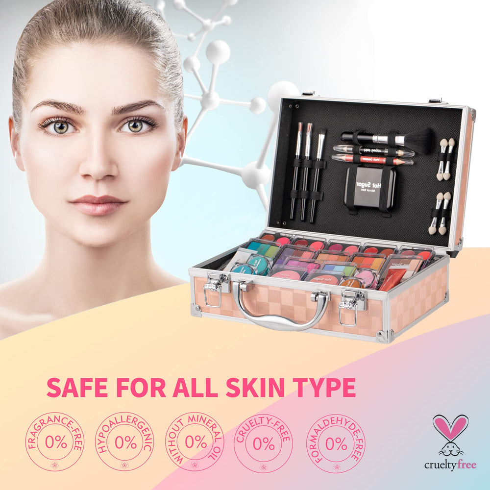 Hot Sugar brush set ensures precise, smooth makeup application