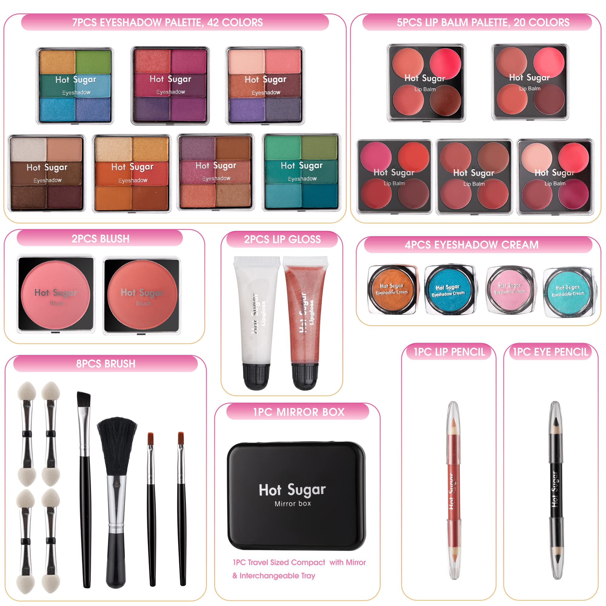 Hot Sugar lip balm and gloss provide smooth color and hydrating shine