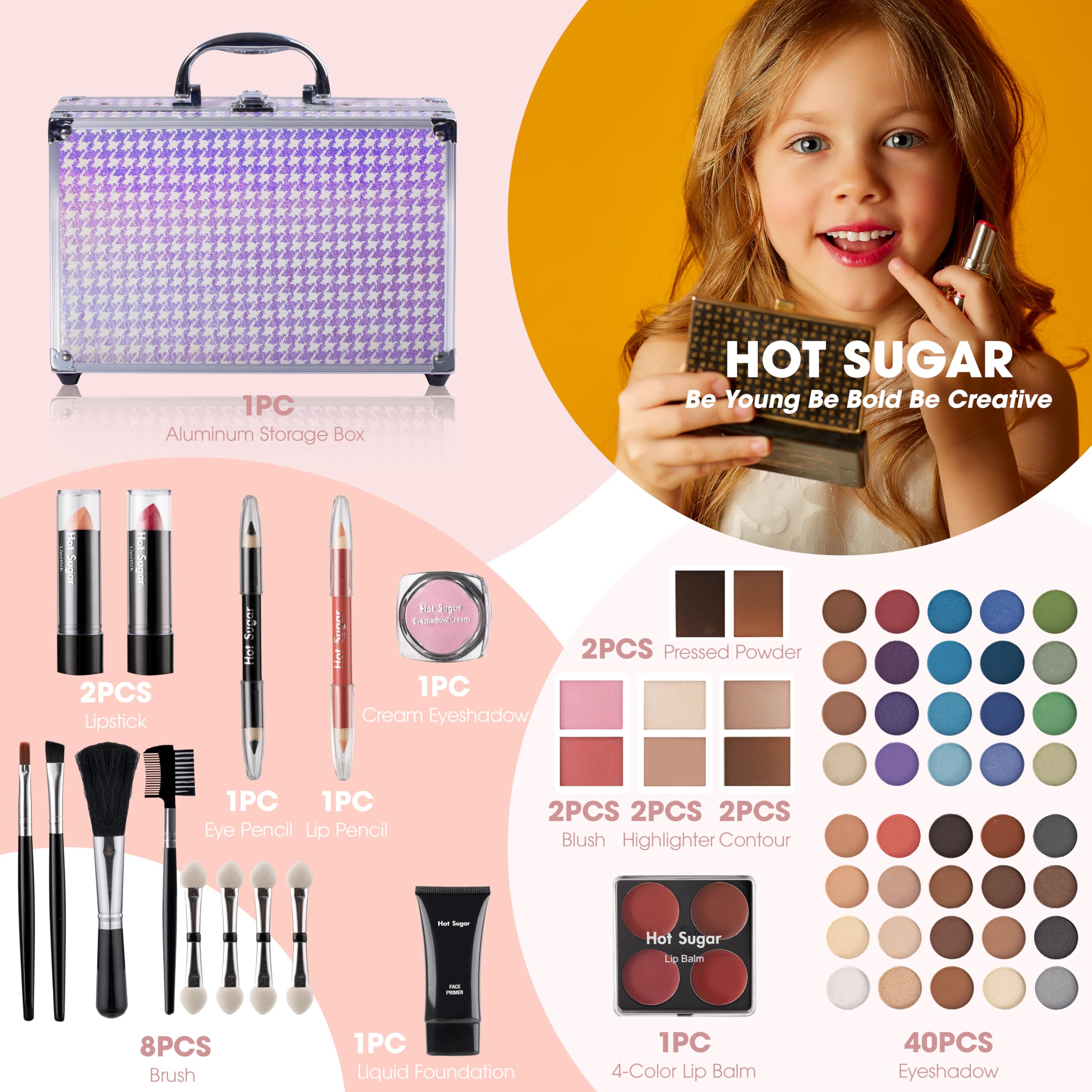 Hot Sugar four-color lip balm set adds buildable, kid-friendly color.