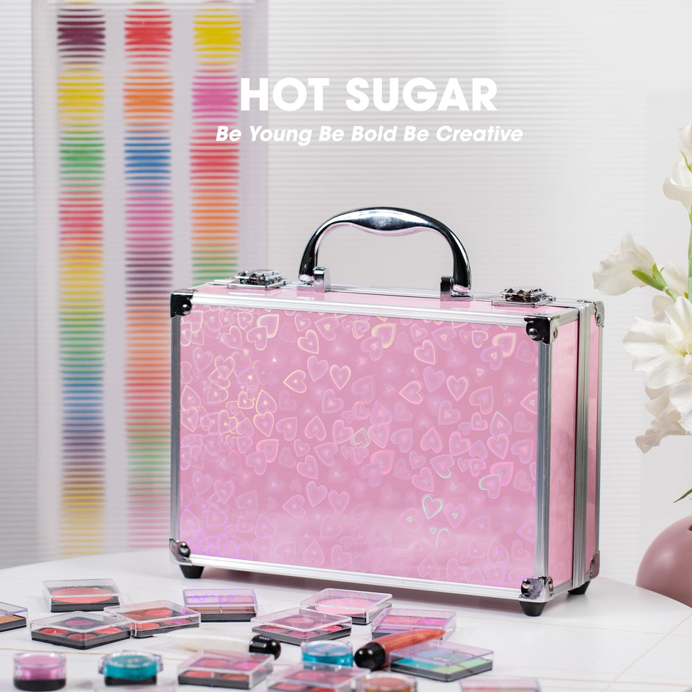 Hot Sugar mirror in travel case for on-the-go makeup touch-ups