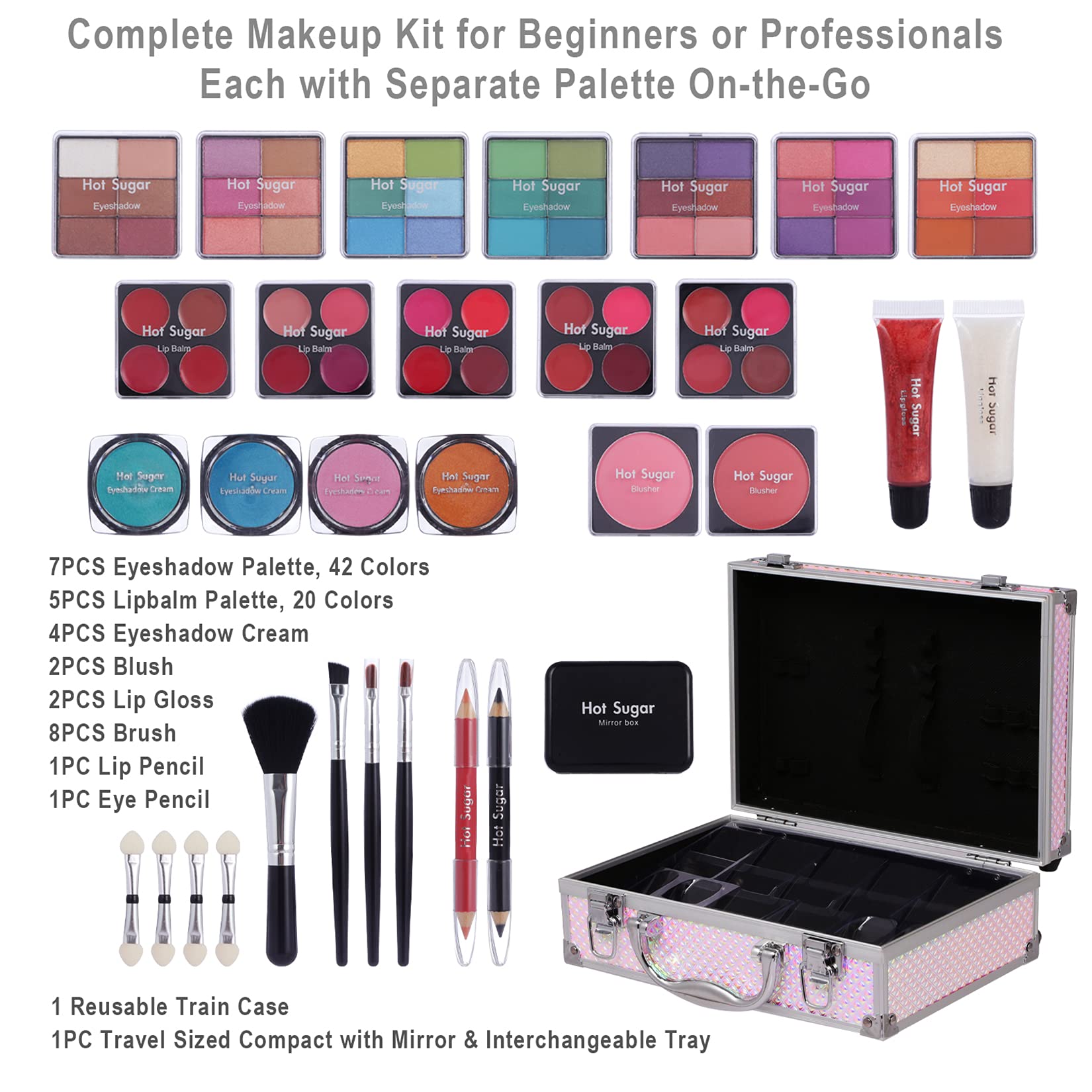 Hot Sugar travel-case makeup kit for on-the-go touch-ups
