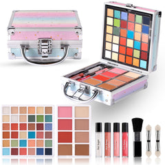 Hot Sugar rainbow-train-case with colorful makeup for pretend play and gifts