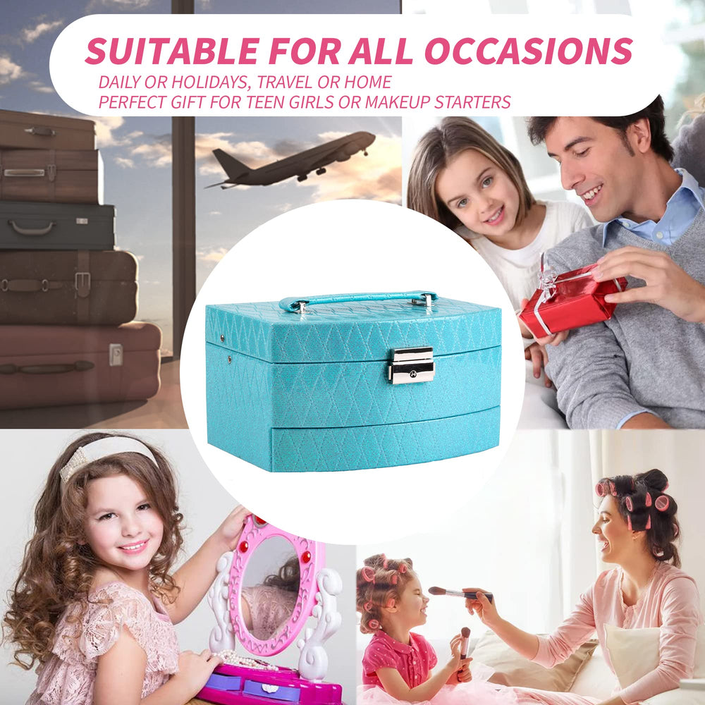 Hot Sugar train case open layout, organized space for cosmetics and tools.