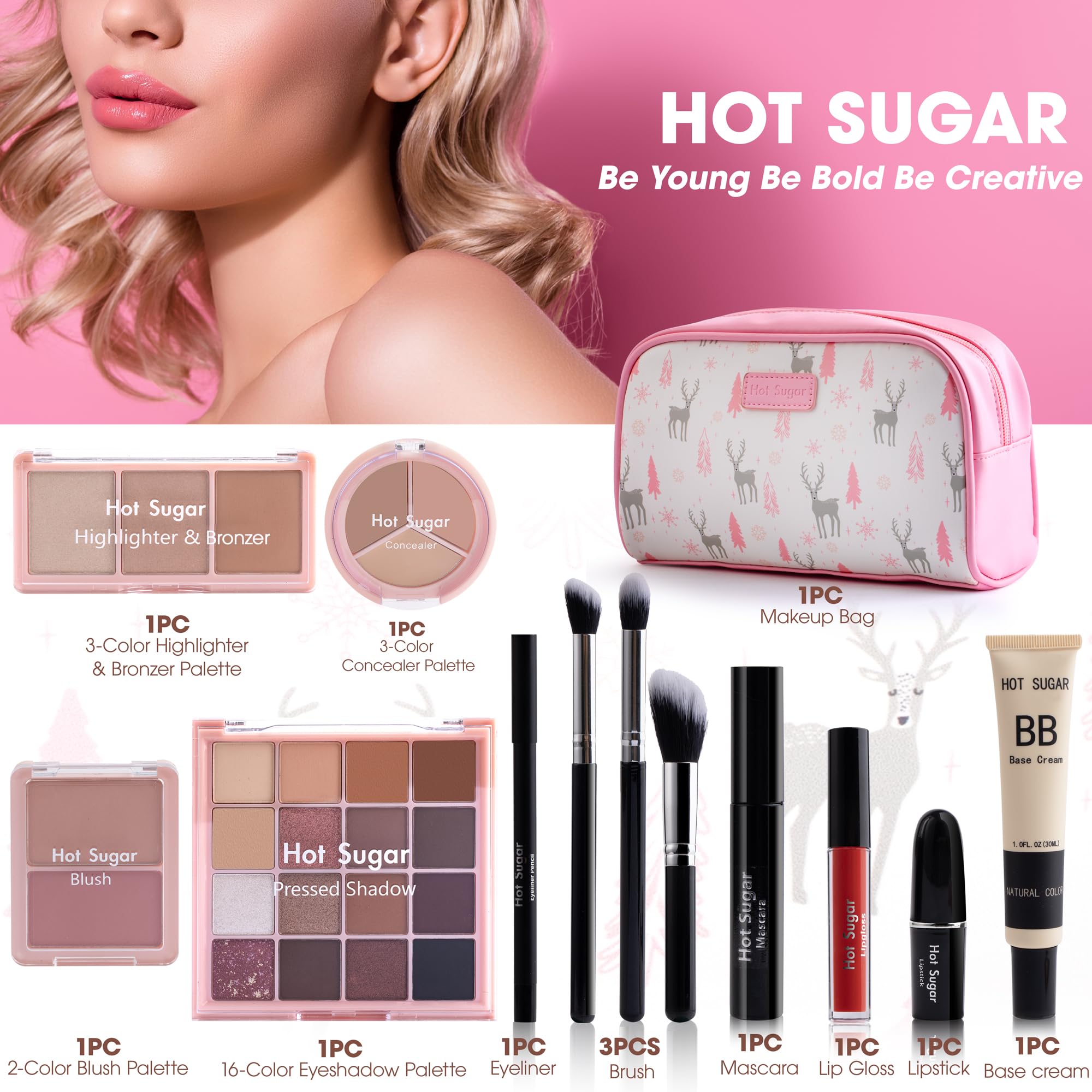 Hot Sugar highlighter and bronzer palette adds radiance and contour possibilities