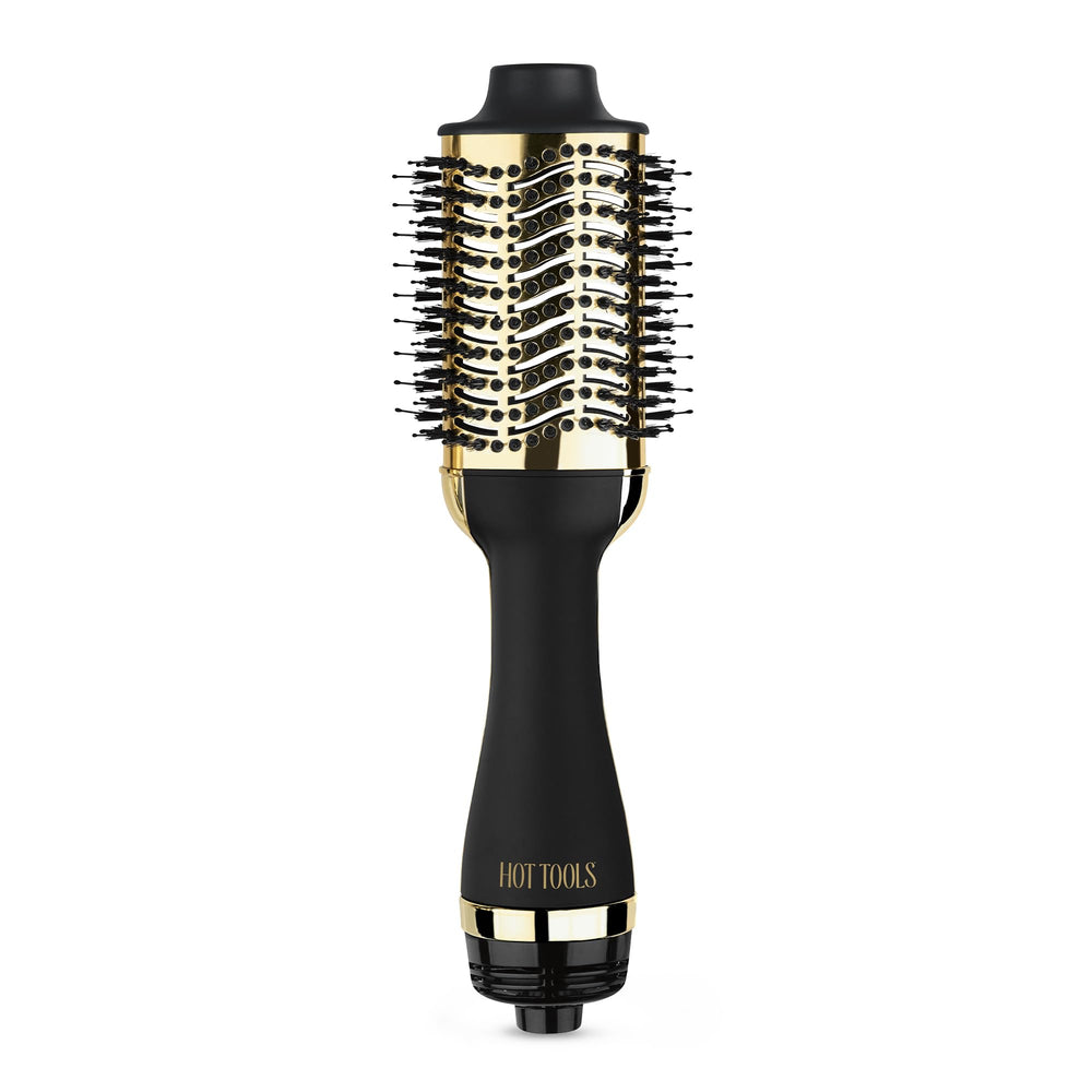 HOT TOOLS 24K Gold Charcoal One-Step Volume Brush for quick root lift