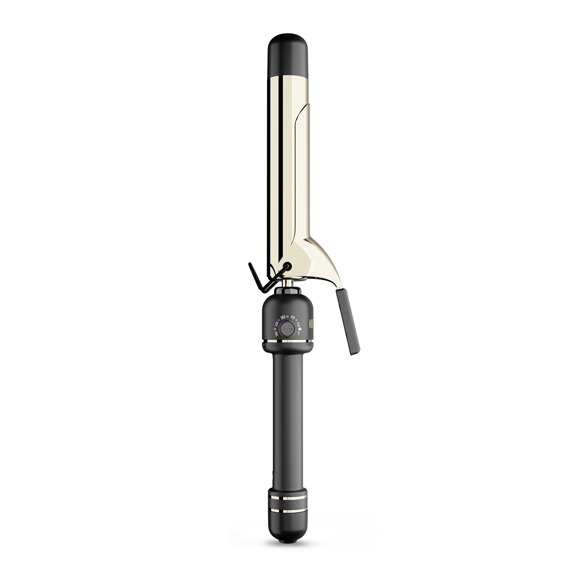 HOT TOOLS 24K Gold Extended Barrel curling iron in use for tousled curls